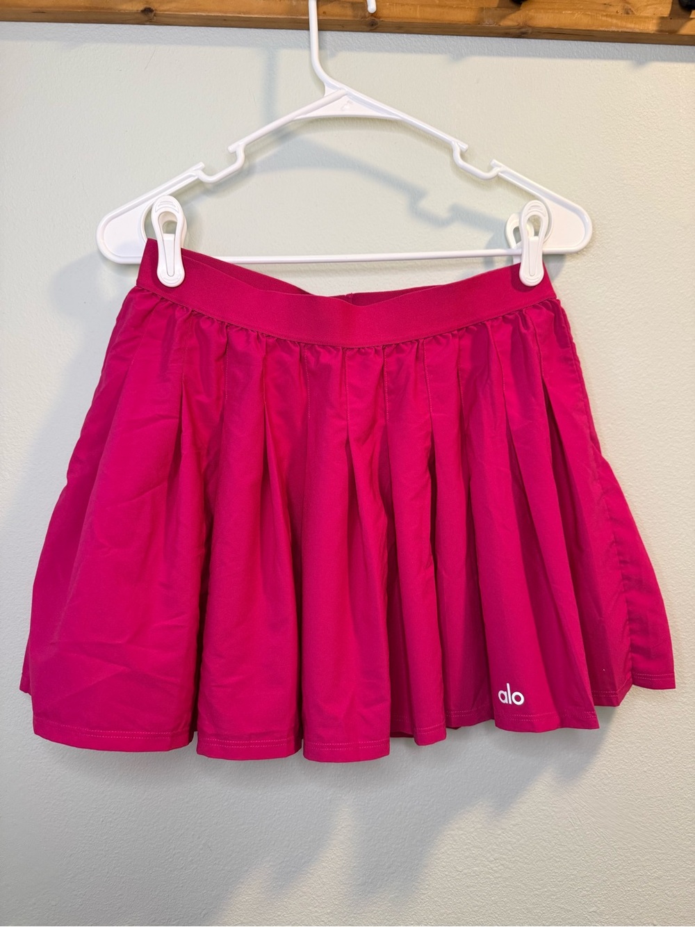 ALO Yoga Pink Circle Skater Tennis Skirt Medium
